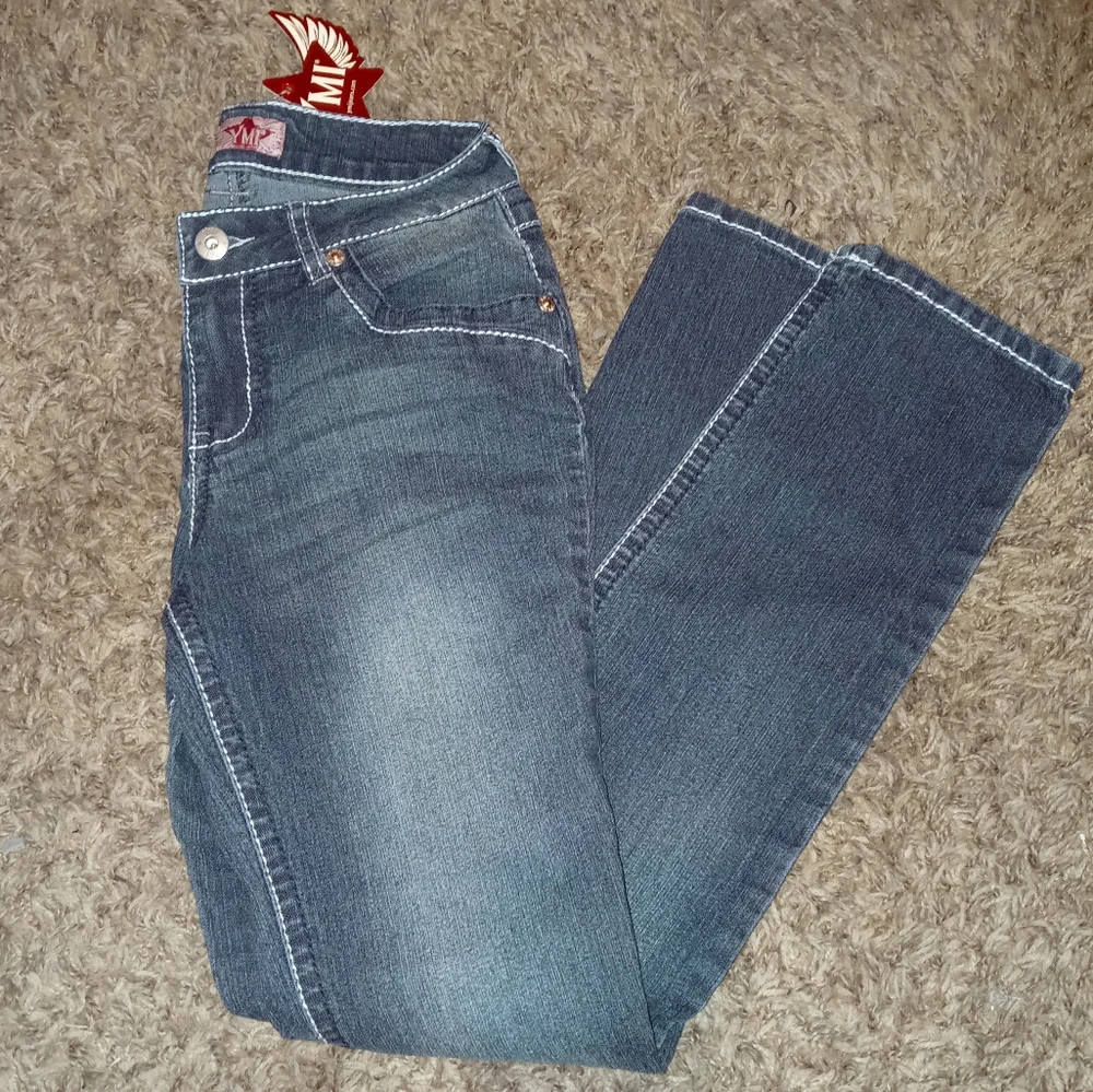 Girls YMI Jeans - Dark Wash - Straight Leg Jeans - Picture 2 of 3